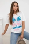 Италианска памучна тениска с надпис Miami