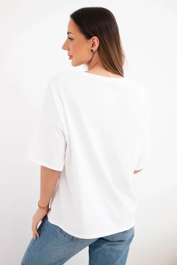 Италианска памучна oversize тениска с принт
